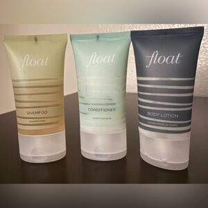 FLOAT by William Roam Travel Toiletry Set | Shampoo Conditioner Lotion